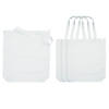 18" x 20" Large DIY White Canvas Zipper Tote Bags - 3 Pc. Image 1