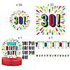 189 Pc. 30th Birthday Burst Party Tableware Kit for 24 Guests Image 2