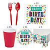 189 Pc. 40th Birthday Burst Party Tableware Kit for 24 Guests Image 1