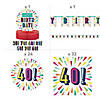 189 Pc. 40th Birthday Burst Party Tableware Kit for 24 Guests Image 2