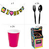 189 Pc. 80s Party Tableware Kit for 24 Guests Image 2