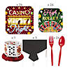 189 Pc. Casino Night Disposable Tableware Kit for 24 Guests Image 1