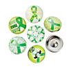 18mm Large Green Awareness Ribbon Snap Beads - 12 Pc. Image 1
