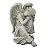 19" Gray Resting Angel Outdoor Garden Statue Image 1
