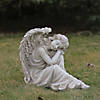 19" Gray Resting Angel Outdoor Garden Statue Image 2