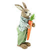 19" Spring Sisal Standing Bunny Rabbit Figure with Carrot Image 1
