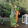 19" Spring Sisal Standing Bunny Rabbit Figure with Carrot Image 2