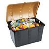 19" x 11" Black & Gold Plastic Treasure Chest Prize Container Image 1