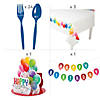 190 Pc. Balloon Birthday Party Disposable Tableware Kit for 24 Guests Image 2
