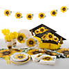190 Pc. Sunflower Graduation Party Tableware Kit for 24 Guests Image 1