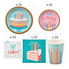 191 Pc. Eat Cake Disposable Tableware Kit for 24 Guests Image 1