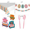 191 Pc. Eat Cake Disposable Tableware Kit for 24 Guests Image 2