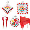 192 Pc. Carnival Birthday Disposable Tableware Kit for 24 Guests Image 1