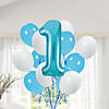 1st Birthday Blue Balloon Bouquet - 26 Pc. Image 3
