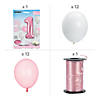 1st Birthday Pink Balloon Bouquet - 50 Pc. Image 1
