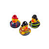 2 1/2" Firefighter Brown, Black & Blue Rubber Ducks - 12 Pc. Image 1