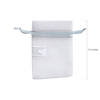 2 1/2" x 3 1/2" Bulk 50 Pc. Mini Silver Organza Drawstring Treat Bags Image 1