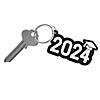 2 1/4" 2024 Graduation Black & White Rubber Keychains - 12 Pc. Image 1