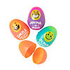 2 1/4" Bulk 72 Pc. Religious Smile Face Plastic Easter Eggs Image 1