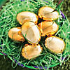2 1/4" Metallic Golden Plastic Easter Eggs - 12 Pc. Image 1
