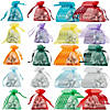 2 1/4" x 3 1/2" Bulk 50 Pc. Mini Colorful Organza Drawstring Treat Bags Image 1