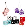 2 3/4" Mini Colorful Stuffed Pairs of Hanging Dice Handouts for 12 Image 1