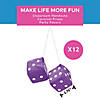 2 3/4" Mini Colorful Stuffed Pairs of Hanging Dice Handouts for 12 Image 1