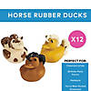 2" Brown & Black Vinyl Horse Rubber Ducks - 12 Pc. Image 2