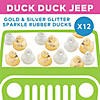 2" Gold & Silver Glitter Sparkle Clear Rubber Ducks - 12 Pc. Image 3