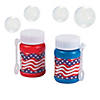 2" Mini Stars & Stripes Plastic Bubble Bottles with Wand - 24 Pc. Image 1