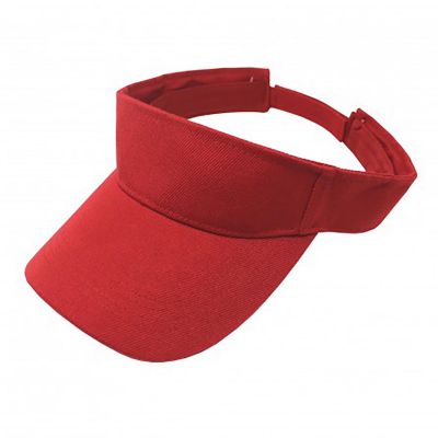 2-Pack Sun Visor Adjustable Cap Hat Athletic Wear (Red) Image 1