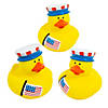 2" Patriotic Top Hat with Stars & Stripes Rubber Ducks - 12 Pc. Image 1