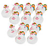 2" White Unicorn Rubber Ducks with Rainbow Mane & Tail - 12 Pc. Image 1