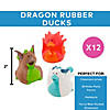 2" Winged Dragons Brown, Red and White Rubber Ducks - 12 Pc. Image 2