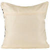 20" Cream and Black Twisted Textured Block Handloom Woven Outdoor Square Throw Pillow Image 3