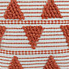 20" Orange and Cream Handloom Woven Outdoor Square Throw Pillow Image 3