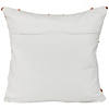 20" Orange and Cream Handloom Woven Outdoor Square Throw Pillow Image 4