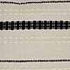 20" White and Black Handloom Woven Outdoor Square Throw Pillow Image 4