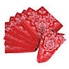 20&#8221; x 20&#8221; Western Classic Red Polyester Bandanas - 12 Pc. Image 1