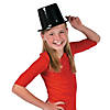 20" x 5" Kids Classic Black Plastic Top Hats - 12 Pc. Image 1