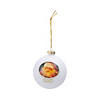 2023 Santa Glass Christmas Ornament with Gift Box Image 1