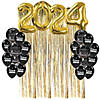 2024 Graduation Gold & Black Balloon Backdrop Kit - 61 Pc. Image 1