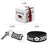 2024 Graduation Party White Favor Boxes with Burgundy Tassel & Favors Kit for 24 Image 1