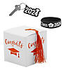 2024 Graduation Party White Favor Boxes with Orange Tassel & Favors Kit for 24 Image 1
