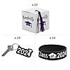 2024 Graduation Party White Favor Boxes with Purple Tassel & Favors Kit for 24 Image 1