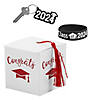 2024 Graduation Party White Favor Boxes with Red Tassel & Favors Kit for 24 Image 1