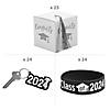 2024 Graduation Party White Favor Boxes with Silver Tassel & Favors Kit for 24 Image 1