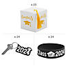 2024 Graduation Party White Favor Boxes with Yellow Tassel & Favors Kit for 24 Image 1