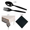 205 Pc. Cheetah Animal Print Party Tableware Kit for 24 Guests Image 2