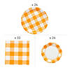 205 Pc. Orange Plaid Tableware Kit for 24 Guests Image 2
